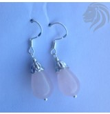 Aros de cuarzo rosado