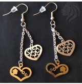 Aros largos corazón