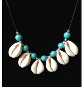 Collar Buzios y Turquesa